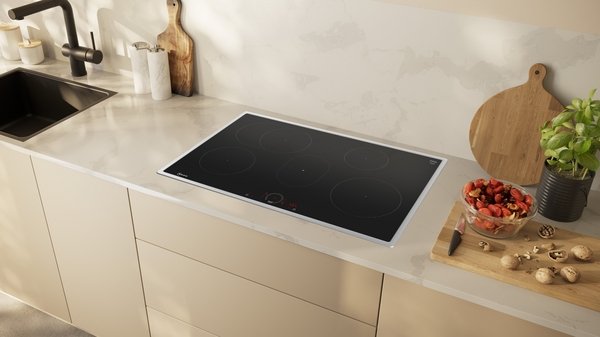 Neff T58shf1l0 N 70, Placa De Cocción Independiente Negra/Acero Inoxidable, 80 Cm T58shf1l0