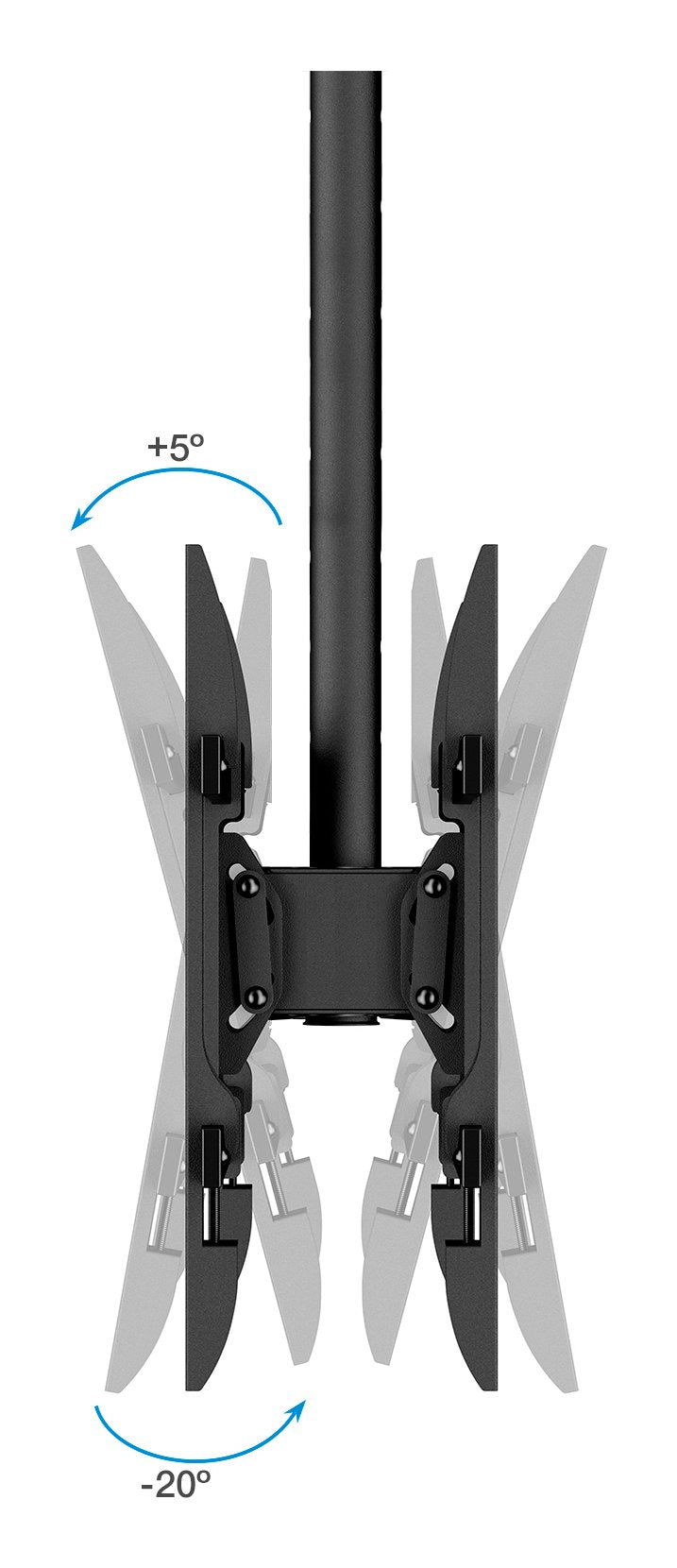 Soporte Techo 2 Pantallas 43-86" Xl Negro