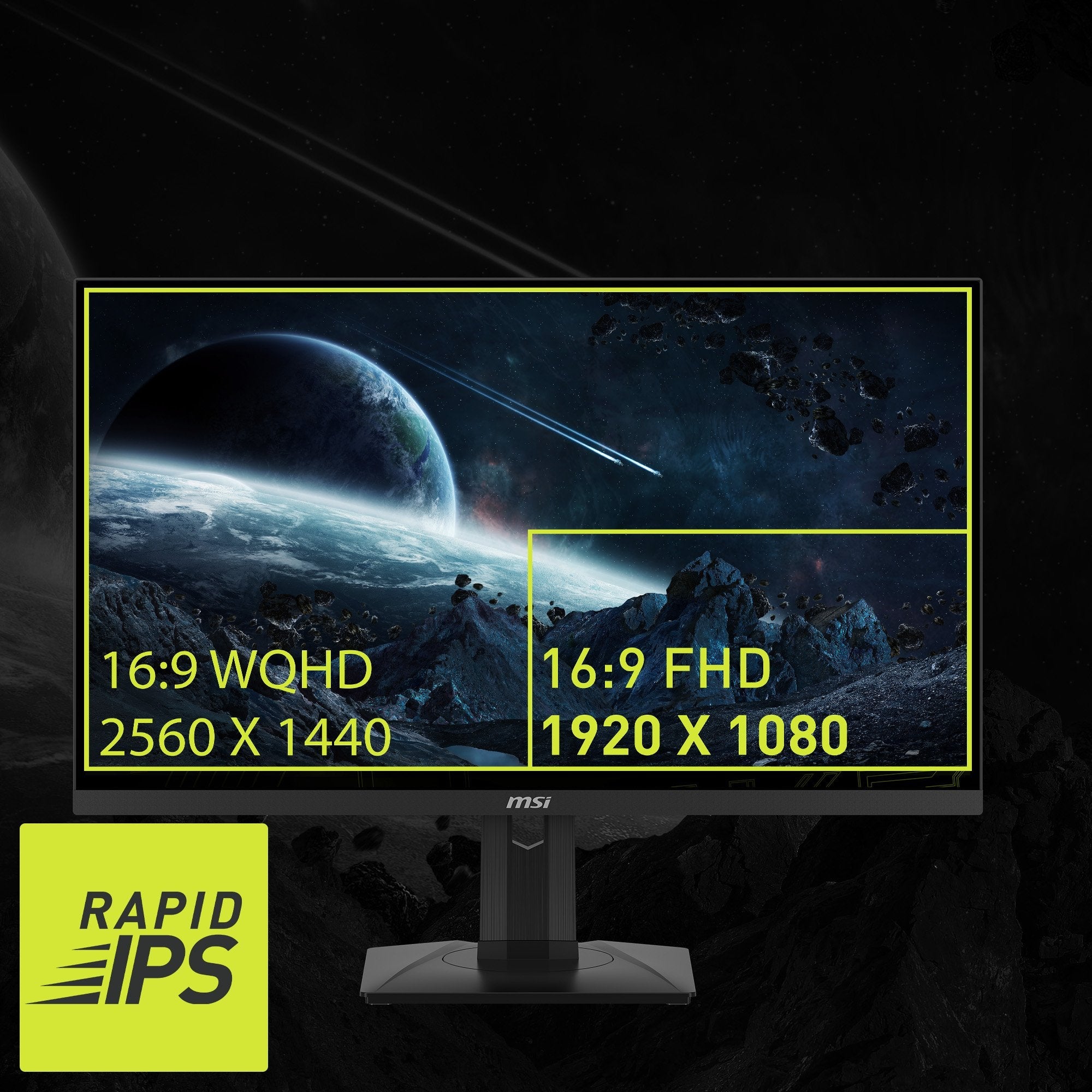 Monitor Gaming Msi Mag 274qrfde Qd E2 (27 Pulgadas), Negro, Wqhd, Rapid Ips, Hdr, Adaptive-Sync, Panel De 180hz 9s6-3cc29h-223
