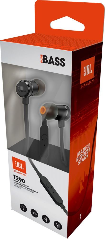 Auriculares Intrauditivos Jbl Tune 290 Con Micrófono Negros