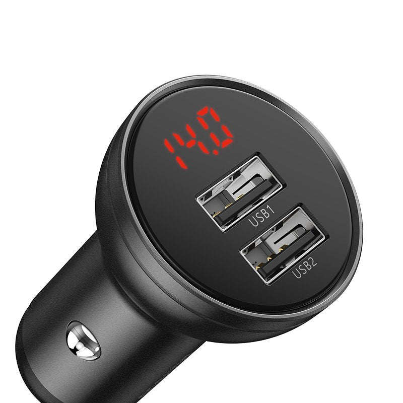 EAN 6953156215405 - Baseus AB2XUSBAKBK cargador de dispositivo móvil Universal Negro, Gris Encendedor de cigarrillos Auto imagen 3