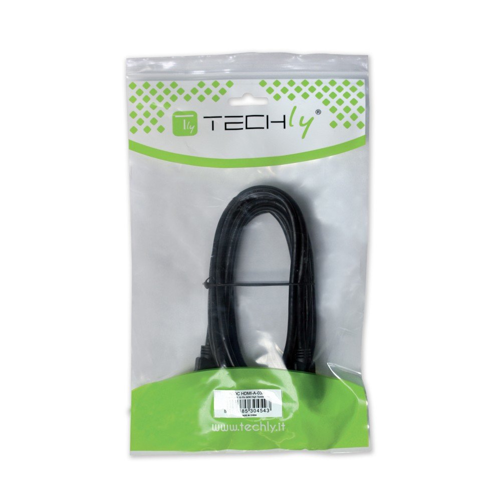 Techly Cable M/H Hdmi 4k 60hz Ethernet, Negro, 7.5m