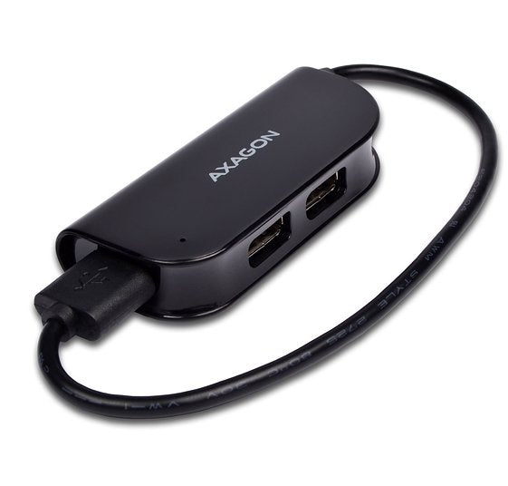 Axagon Hue-X4b Usb-A-Hub, 4x Usb 2.0 - 20 Cm, Negro