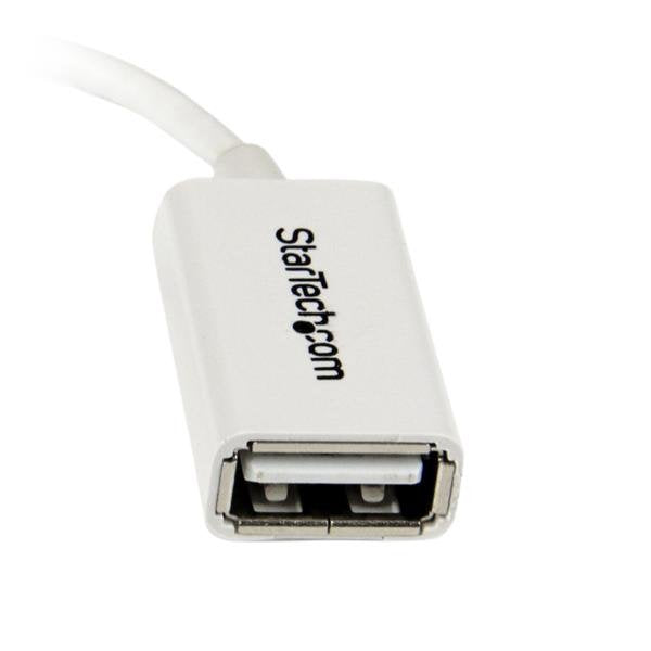 Startech Cable Adaptador Micro Usb A Usb M/H Otg 0.12m Blanco Uusbotgw