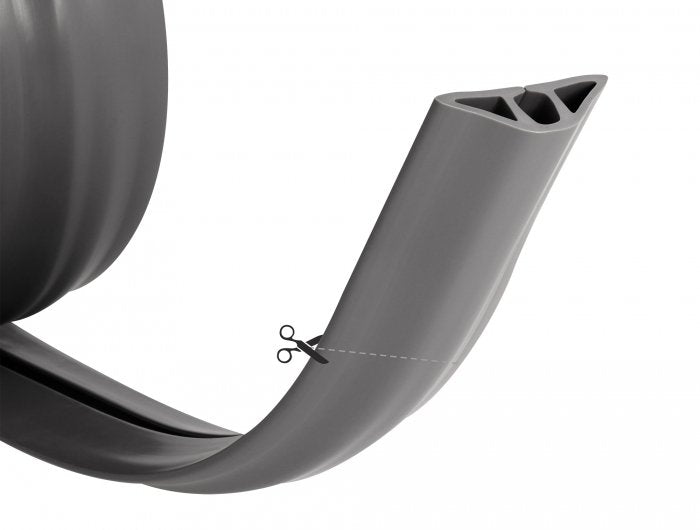Delock Cablekanal Pvc Flexibel 50 X 13 Mm - Länge 1,5 M Grau
