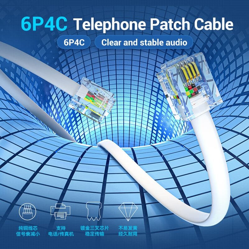EAN 6922794763494 - Vention IQBWL cable telefónico 10 m Blanco imagen 5