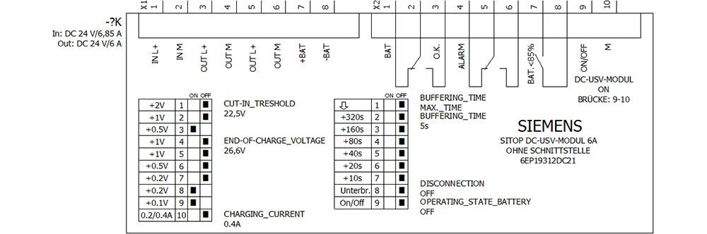 Siem 6ep1931-2dc21 Sitop Power Dc-Usv-Modul 6a