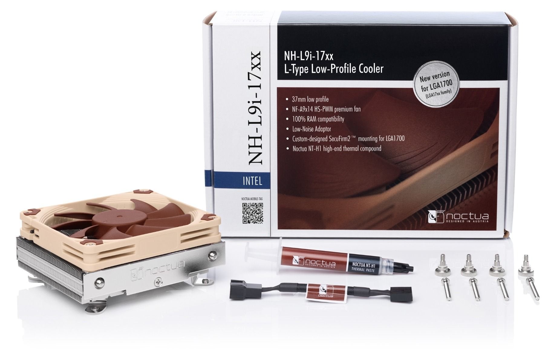 EAN 9010018000276 - Noctua Kühler NH-L9i 17xx Procesador Enfriador 9,2 cm Beige, Marrón 1 pieza(s) imagen 4