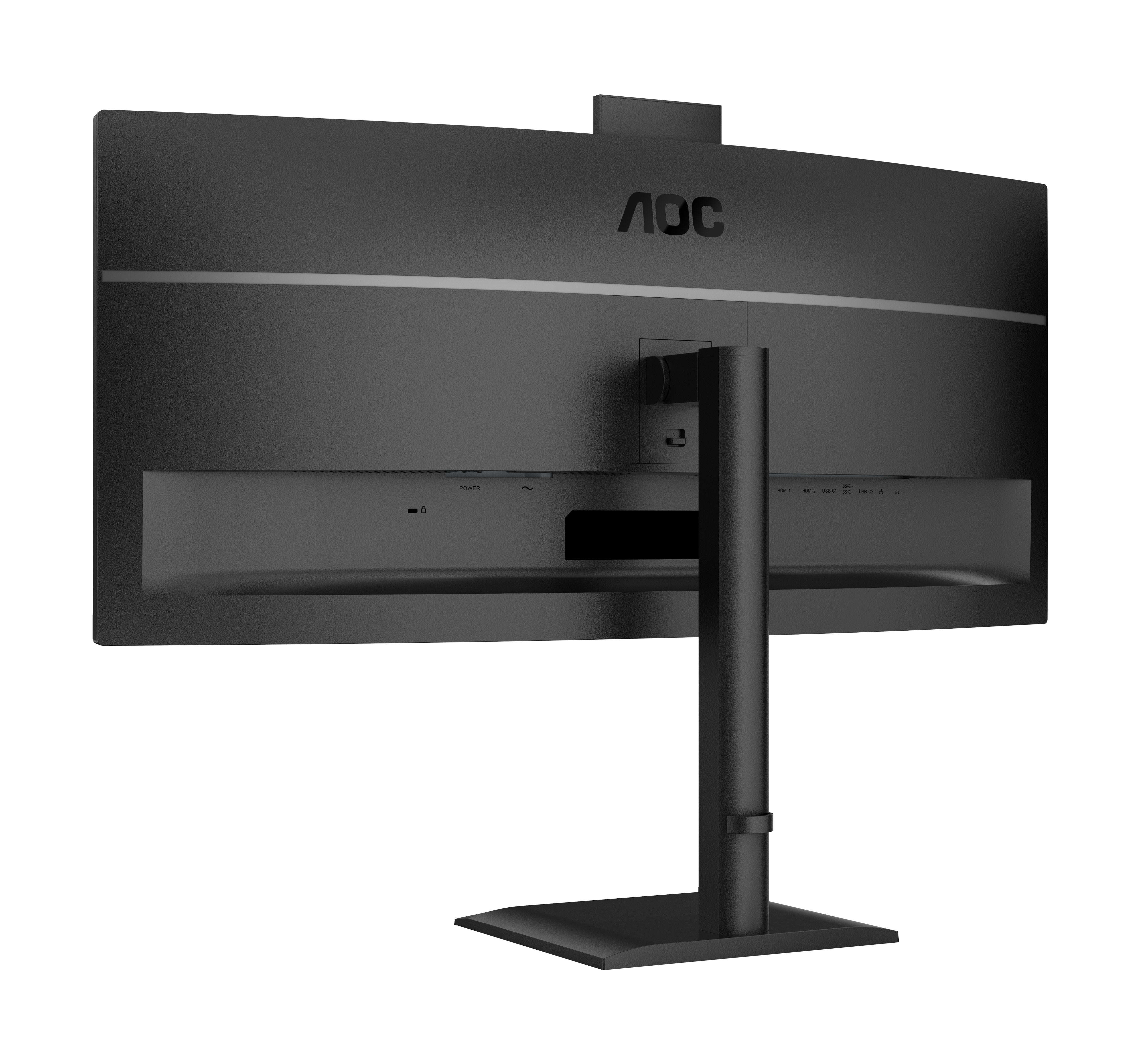 Aoc Cu34e4cv - 34 Zoll Wqhd Curved, (3440x1440, 120 Hz, 2x Hdmi 2.0, Dp 1.4, Dp, Usb-C (90 W Power Delivery), Rj45, Usb Hub) Schwarz