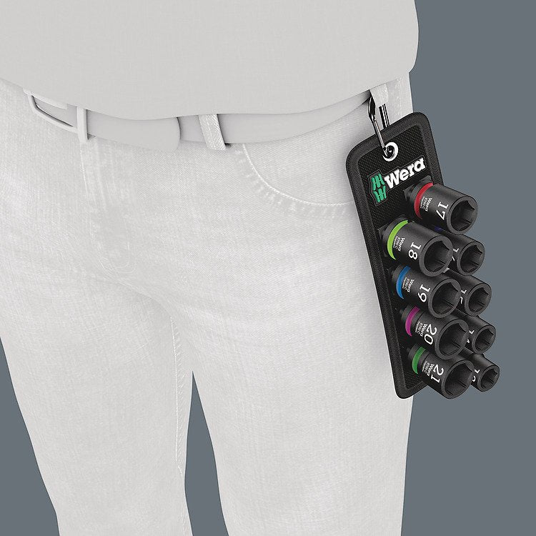 Wera Belt C Impaktor 1 Juego De Vasos, 1/2" Negro, 9 Piezas, Para Llaves De Impacto 05004580001