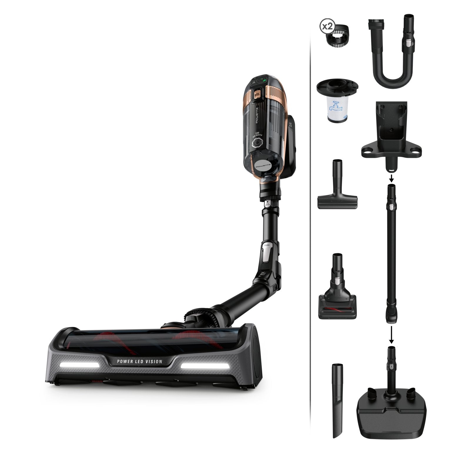 EAN 3221616034303 - Rowenta X-Force RH99F1 Aspiradora escoba 2 en 1 Batería Secar HEPA Sin bolsa 0,9 L Negro, Gris imagen 1