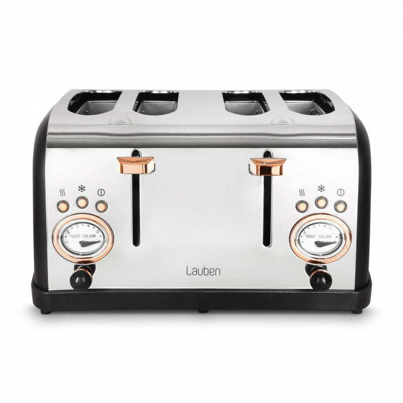 Tostadora Lauben Lbn4st1500bc 6 4 Rebanada(S) 1500 W Negro, Acero Inoxidable