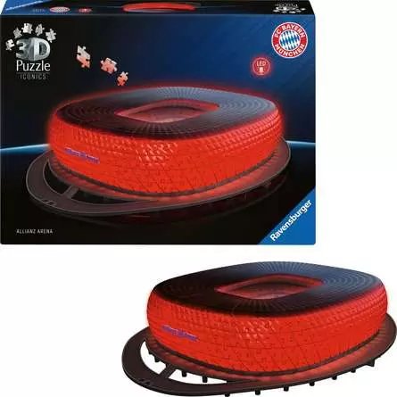 Ravensburger 3d Puzzle Iconics: Allianz Arena - Mit Licht (216 Teile) 12008033
