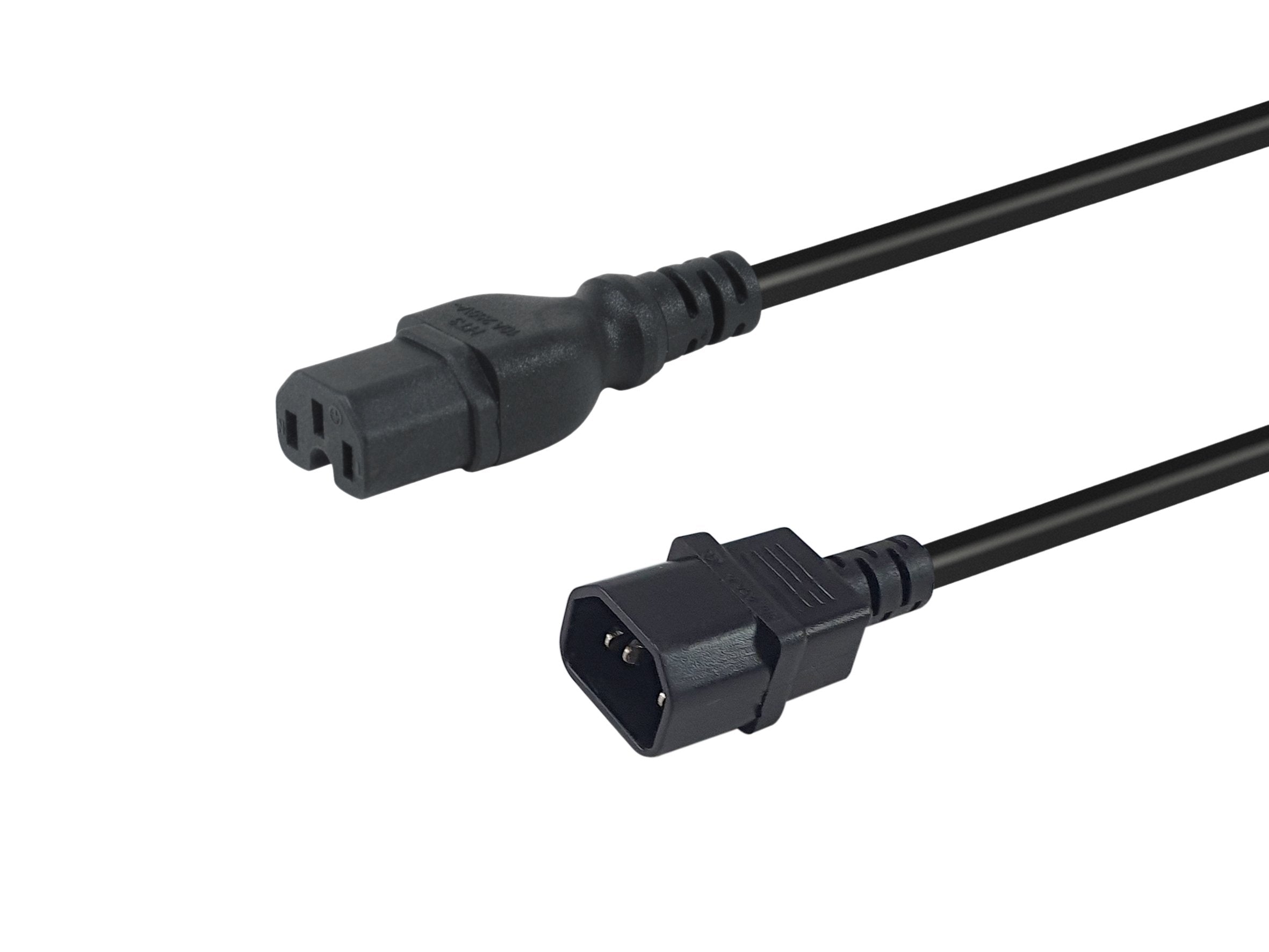 Equip Netzcable Anschl. C14 -> C15 3.00m Negro