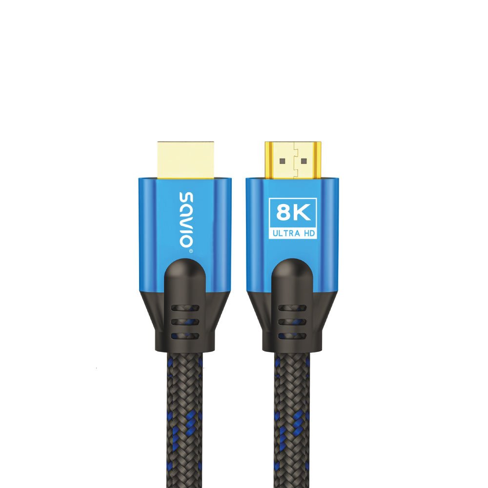 EAN 5901986047568 - Savio HDMI (M) v2.1 cable 5m 8K copper blue-black golden tips CL-169 cable HDMI HDMI tipo A (Estándar) Ne imagen 1