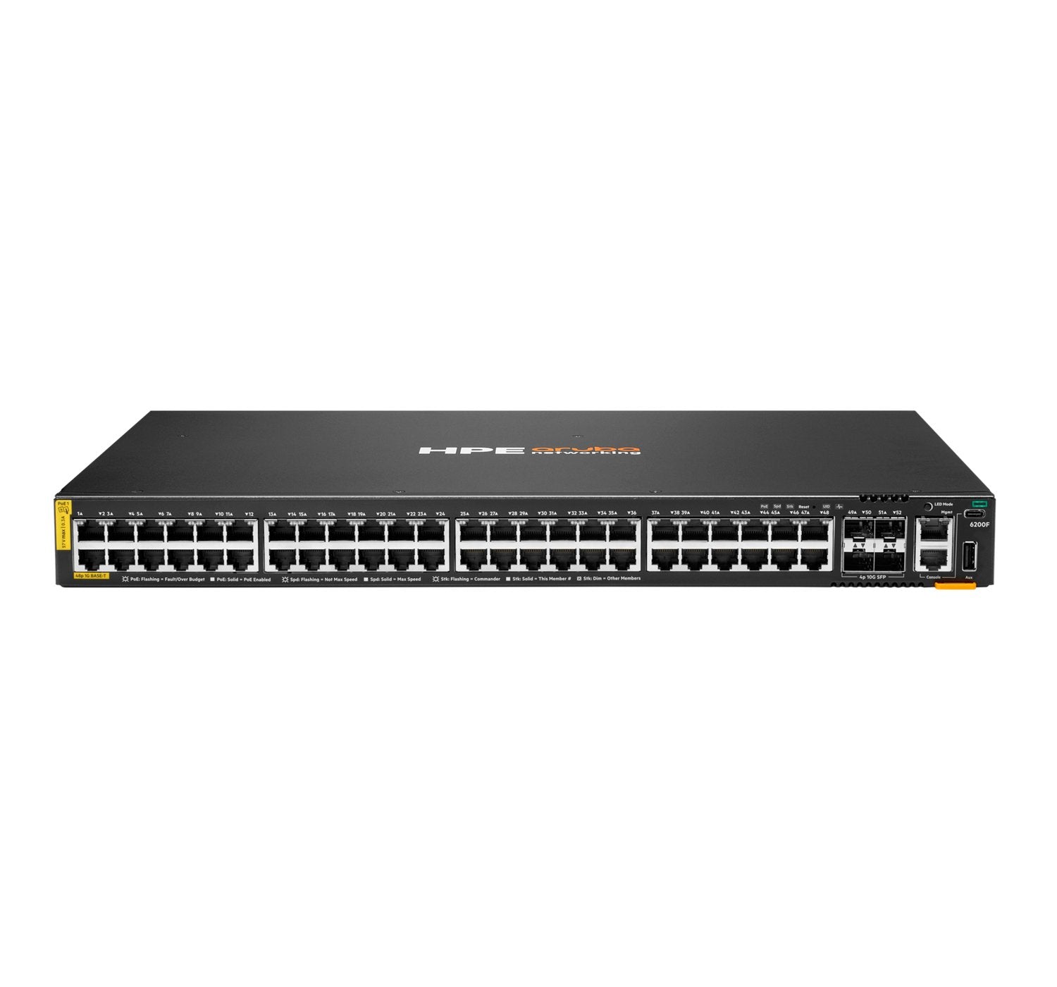 EAN 190017638621 - HPE Aruba Networking CX 6200F 48G Class4 PoE 4SFP+ 370W Gestionado L3 Gigabit Ethernet (10/100/1000) Energ imagen 1