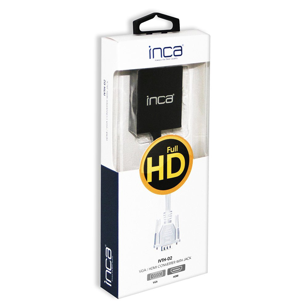 Inca Adaptador Ivth-02 Vga + Usb-A + Audio > Hdmi 0.2m Retail