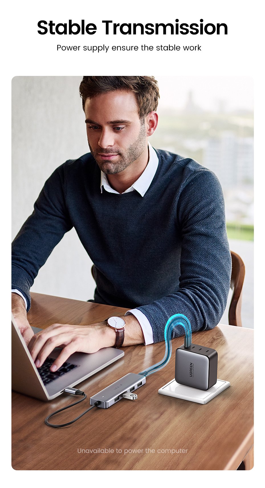 Hub Ugreen 50985 De Interfaz Usb 3.2 Gen 1 (3.1 Gen 1) Type-A 5000 Mbit/S Plata