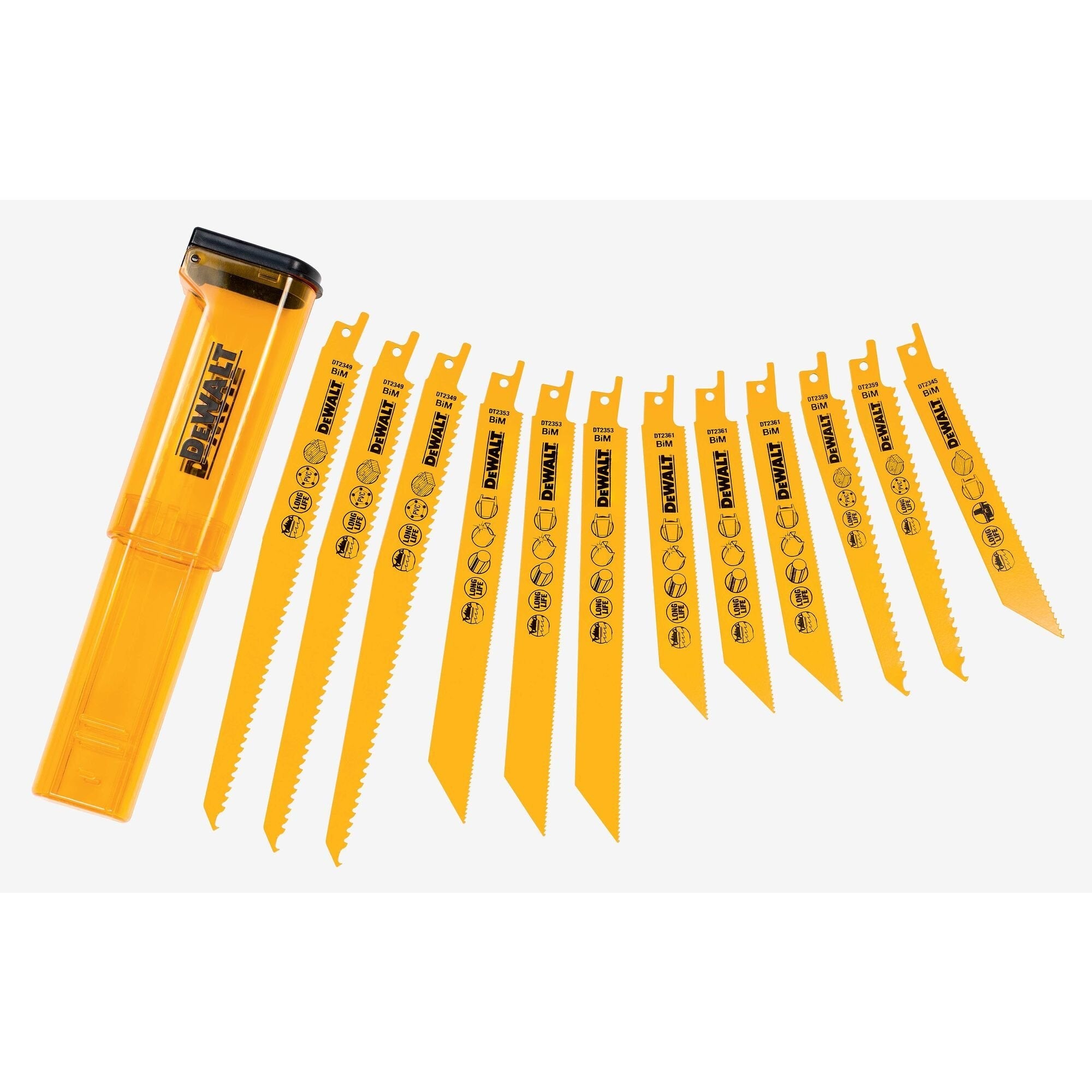 Dewalt Dt2445-Qz, Juego De Hojas De Sierra Amarillo