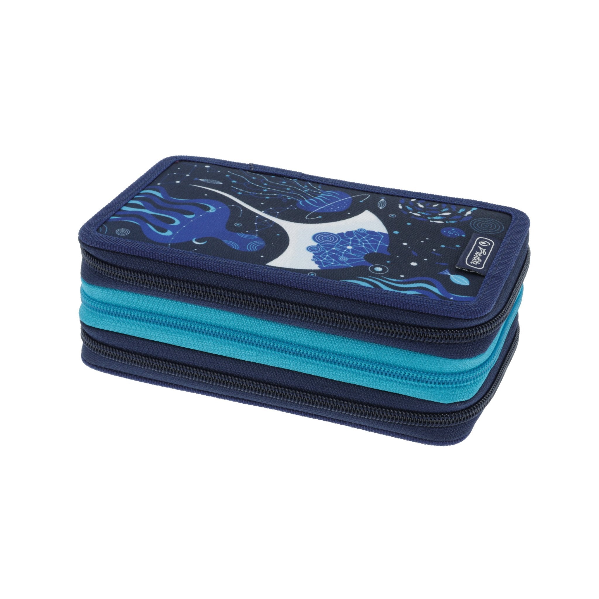 Herlitz Tricase Deep Ocean, Estuche De Estudiante (Azul, 31 Piezas)