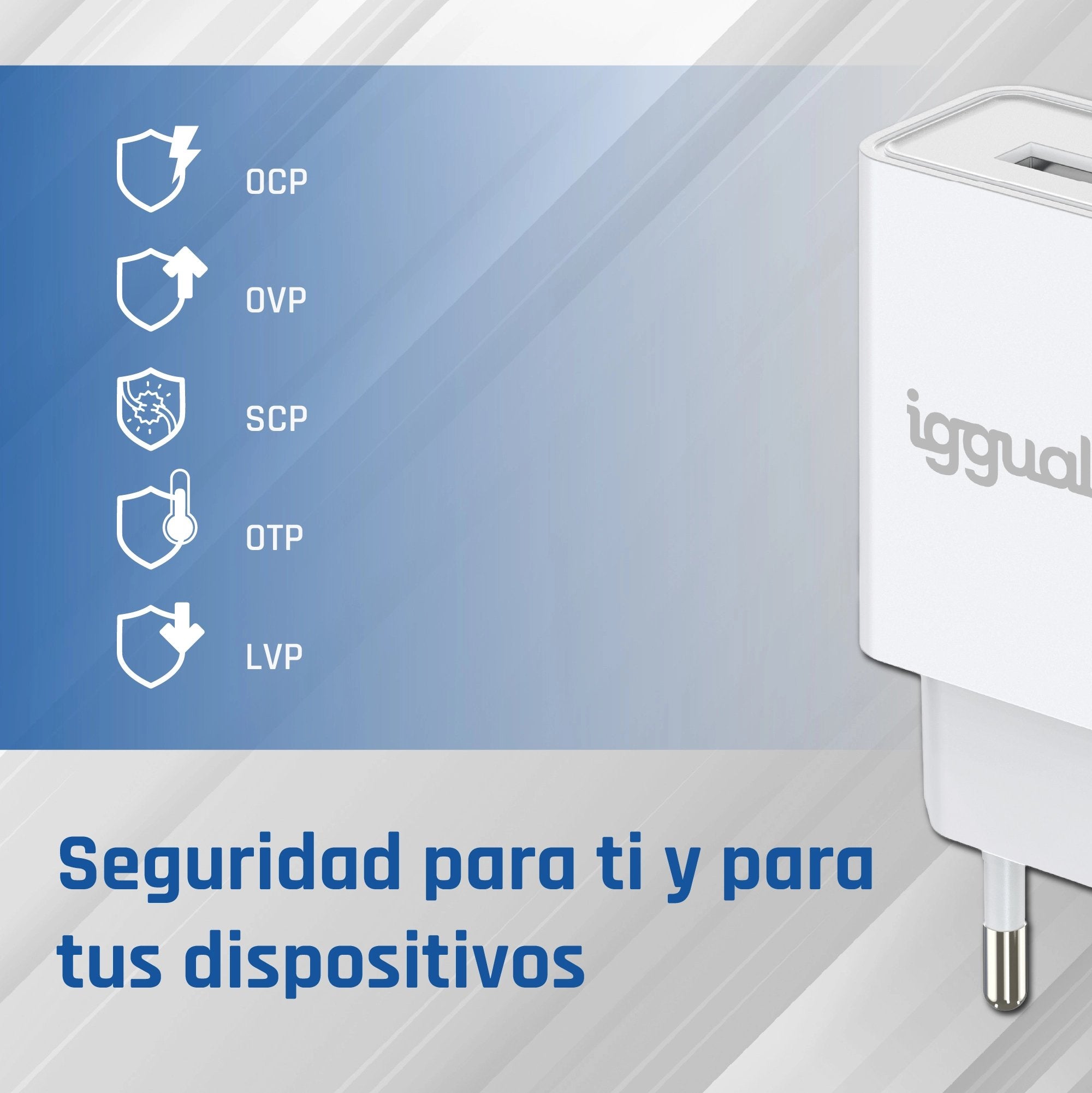 EAN 8435364316924 - iggual IGG316924 cargador de dispositivo móvil Smartphone Blanco Corriente alterna Interior imagen 8