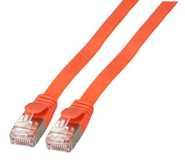 Efb Rj45 Flach Cable De Red U Ftp, Cat.6a, Pvc, 0.5m, Rojo