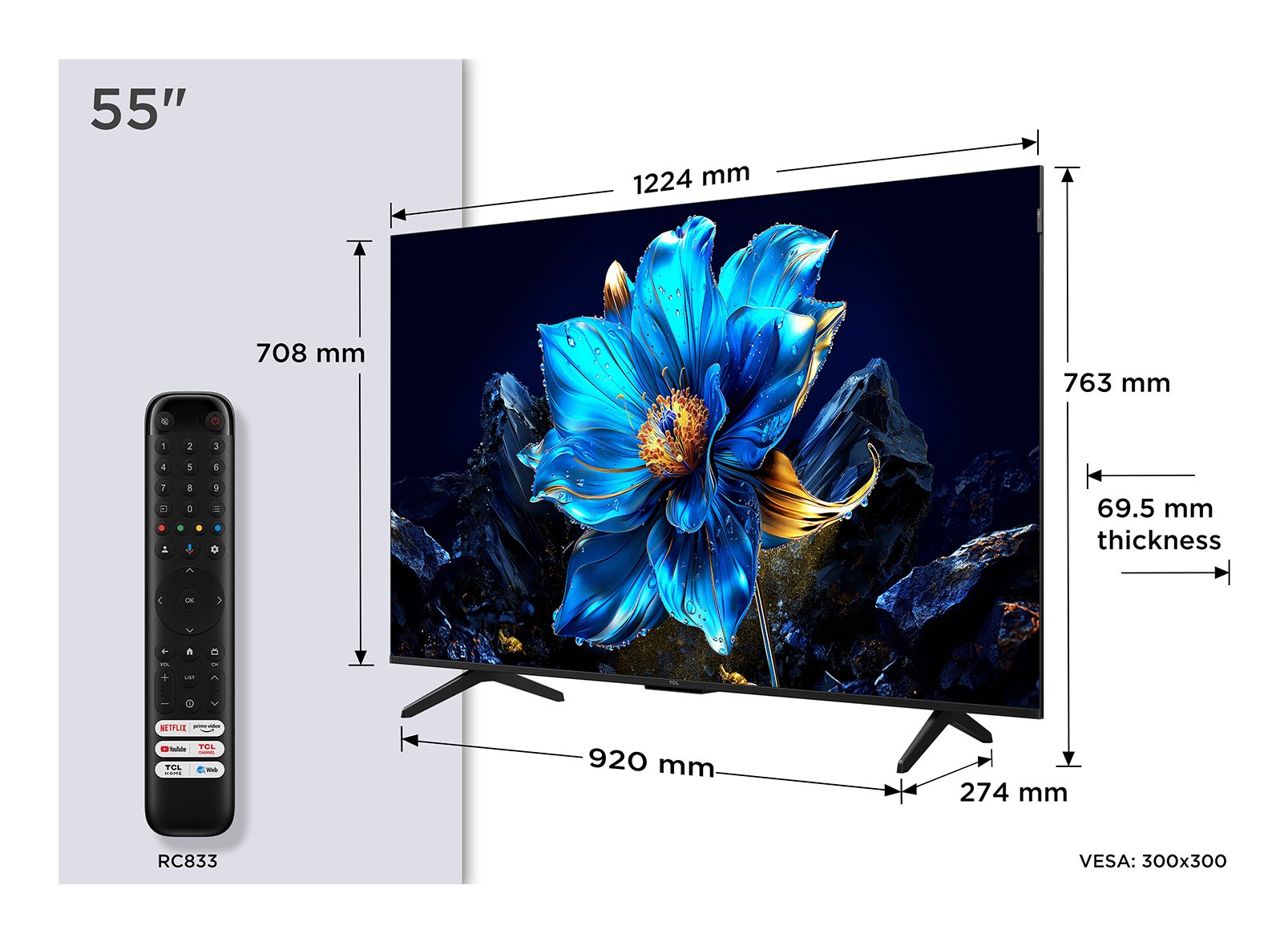 EAN 5901292525934 - TCL P7K 55P7K Televisor 139,7 cm (55") 4K Ultra HD Smart TV Wifi Metálico 450 cd / m² imagen 1