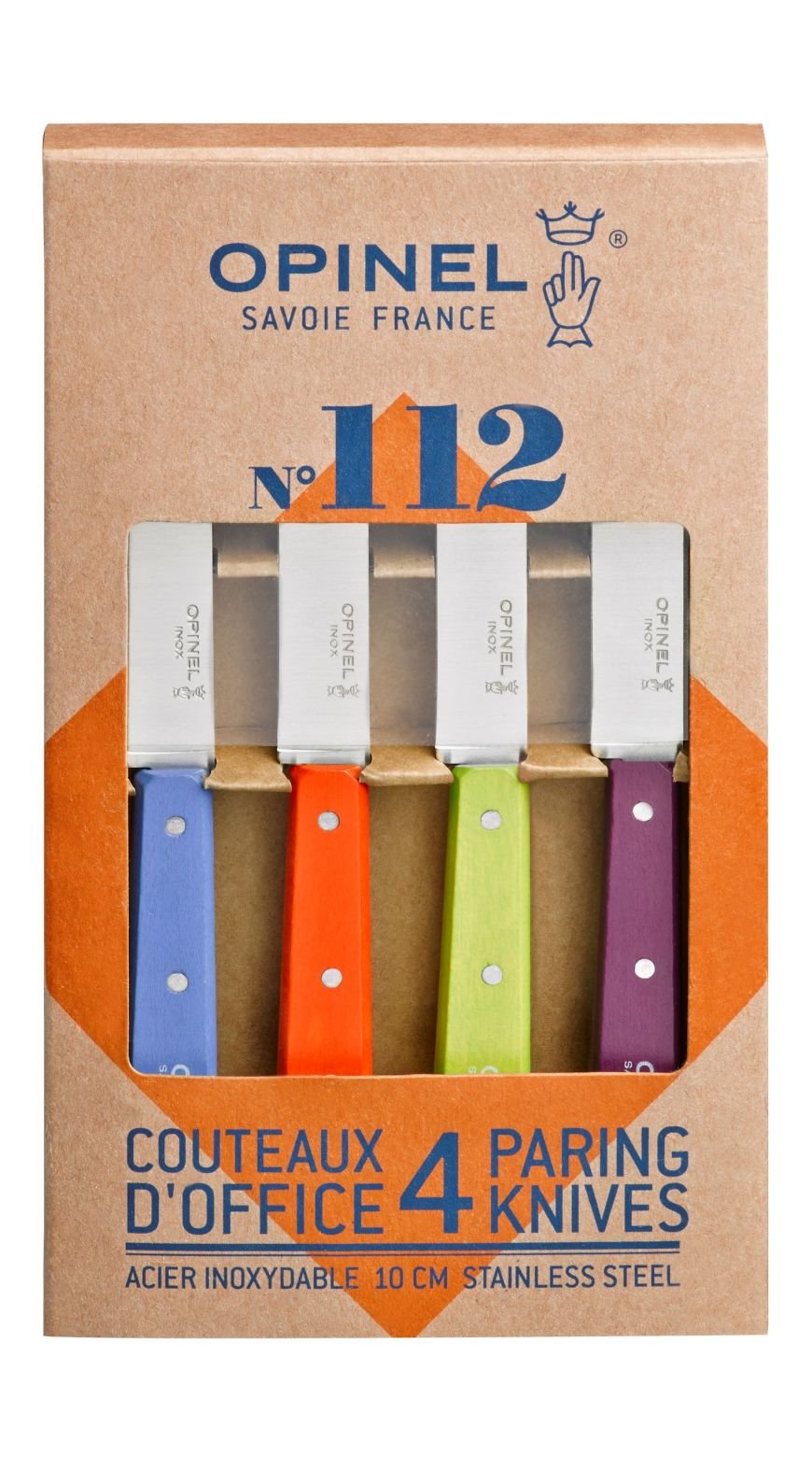 Cuchillo Opinel N°112 Camper/Scout Azul, Verde, Naranja, Púrpura