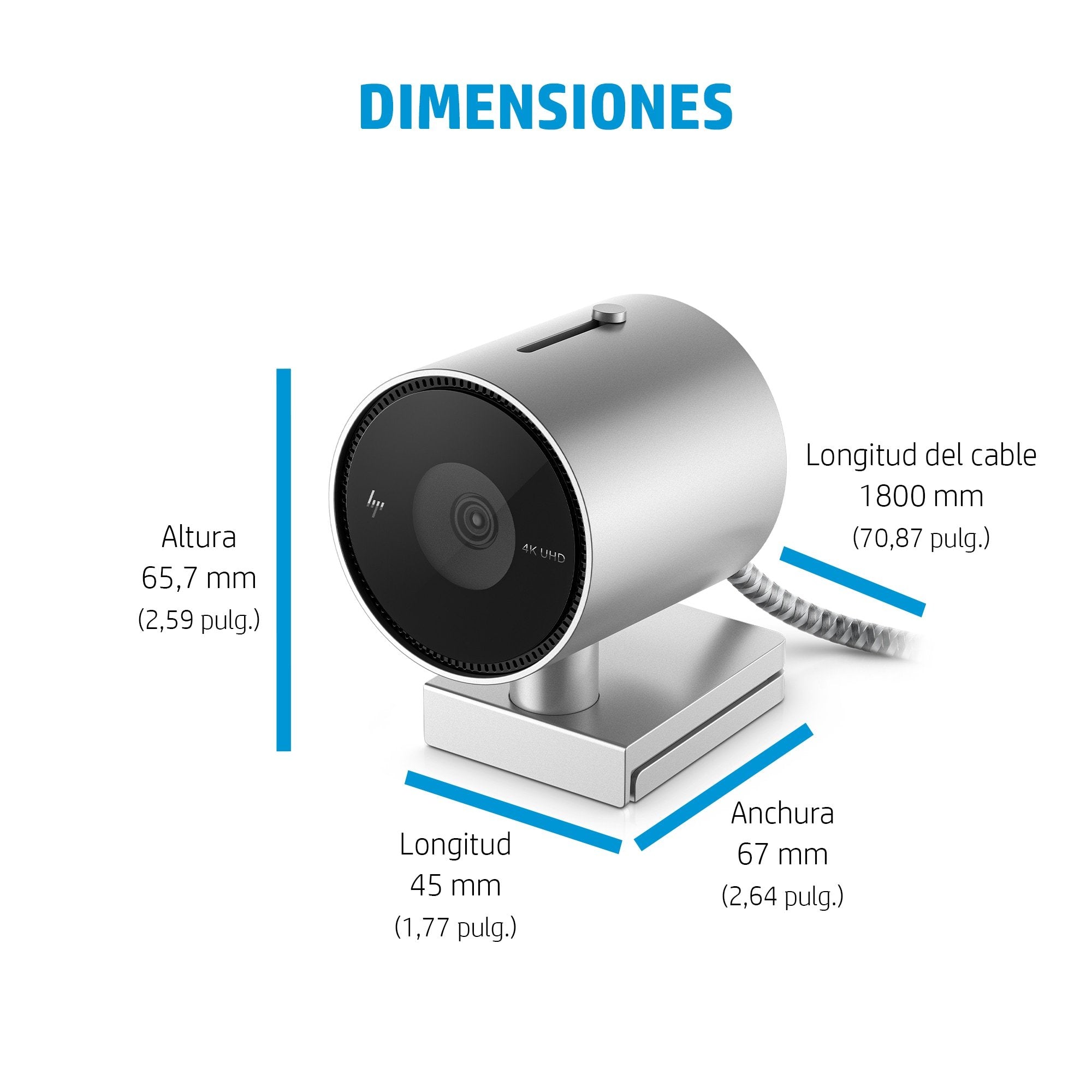 Webcam Hp 950 4k 3840 X 2160 4k Uhd
