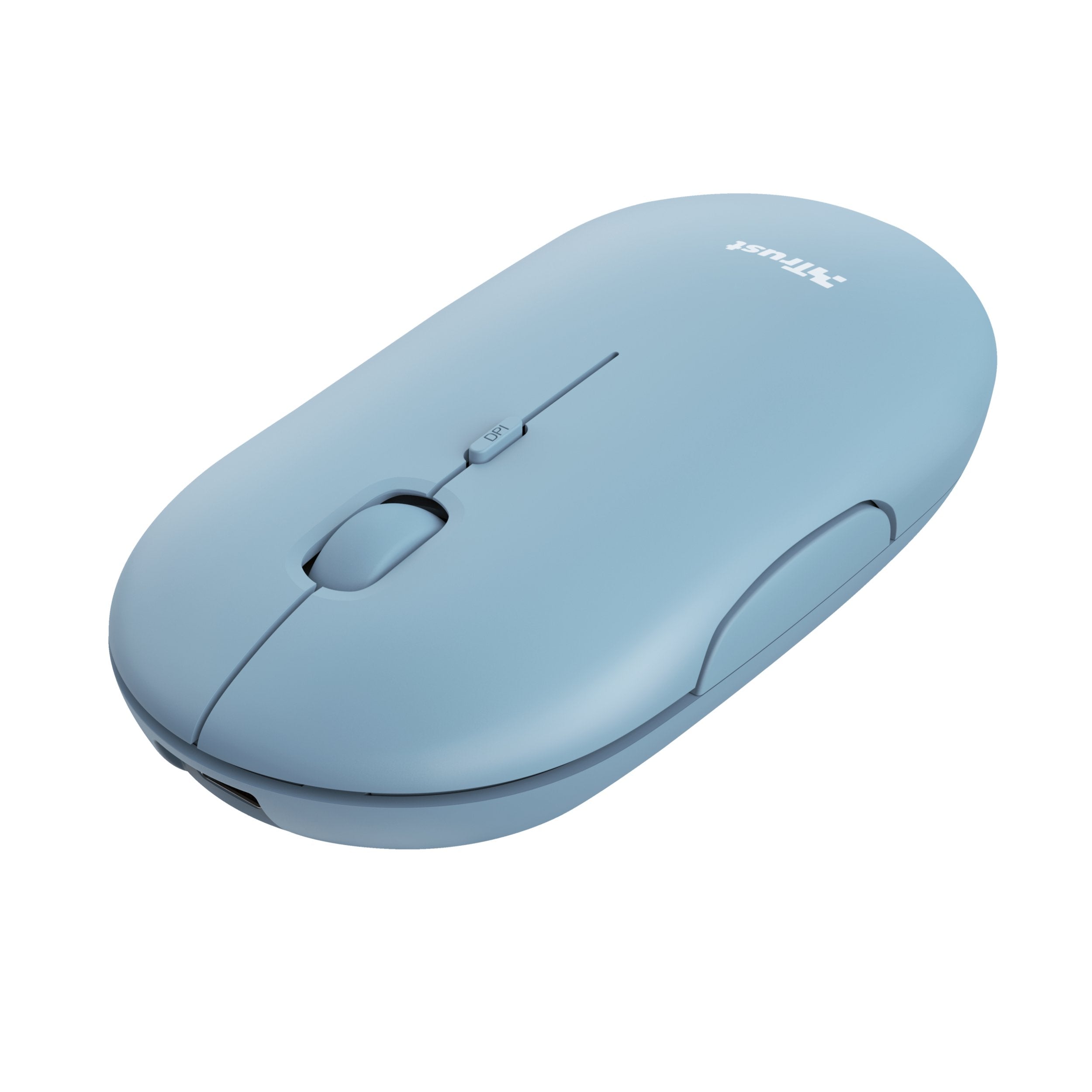 Ratón Inalámbrico Por Bluetooth Trust Puck Batería Recargable Hasta 1600 Dpi Azul