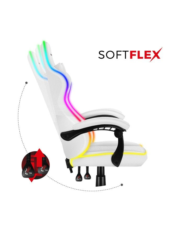 EAN 5903796013184 - Huzaro FORCE 4.4 RGB Silla para videojuegos de PC Asiento (de seguridad) de butaca Blanco imagen 13