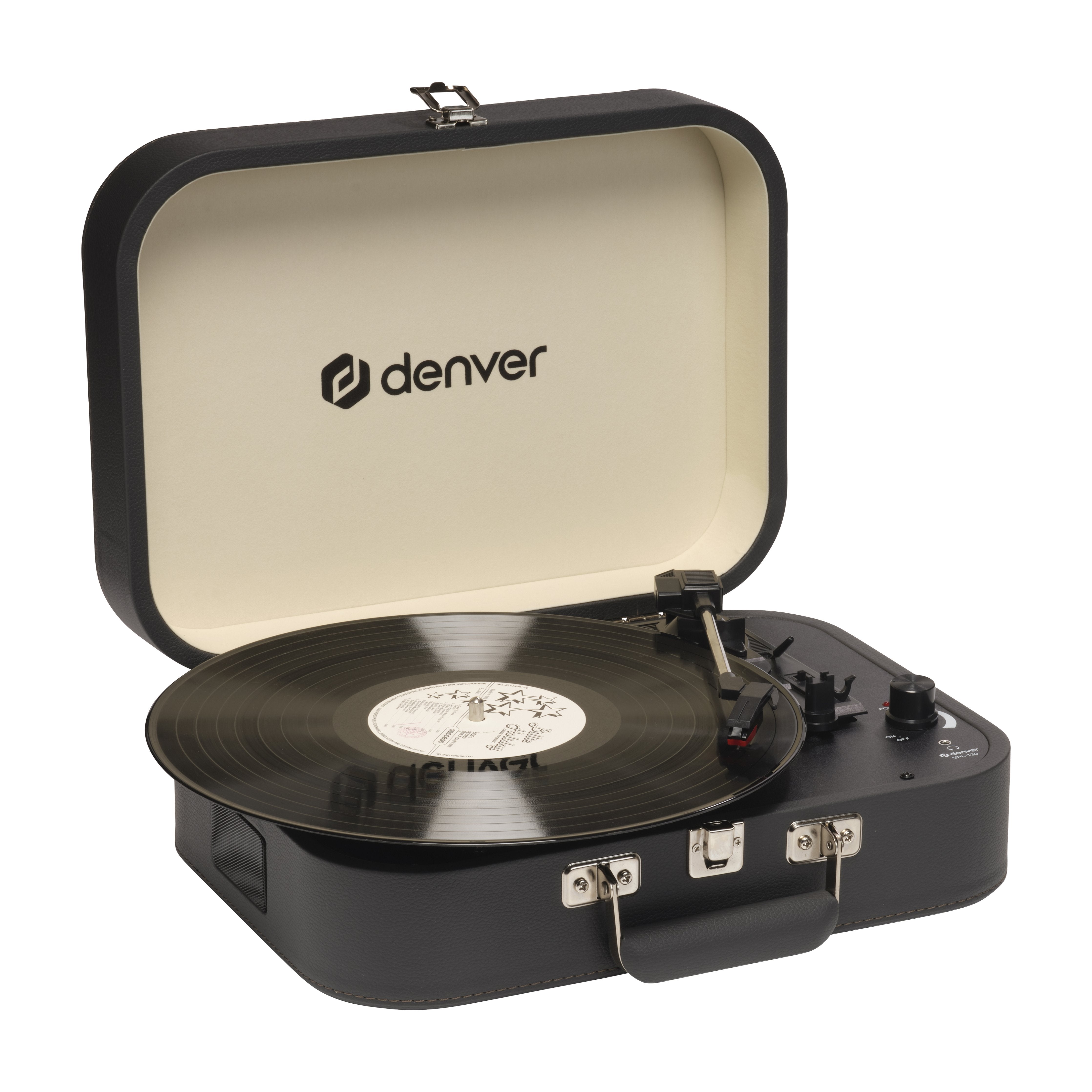 EAN 5706751090370 - Denver VPL-130DGR tocadisco Tocadiscos de tracción directa Negro Semiautomático imagen 4