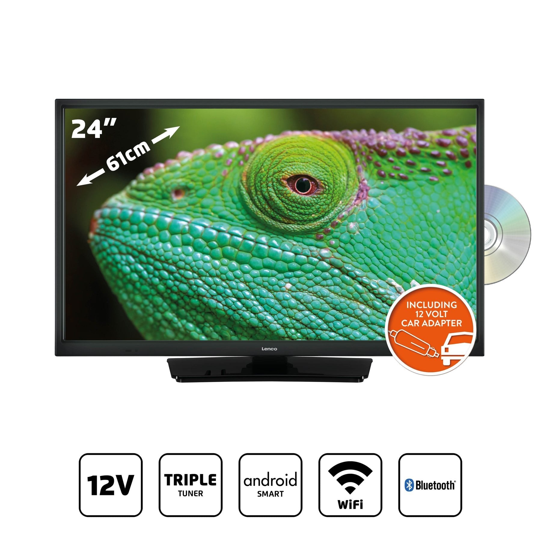 EAN 8711902072249 - Lenco LED-2463BK (V2) 61 cm (24") HD Smart TV Wifi Negro 300 cd / m² imagen 13