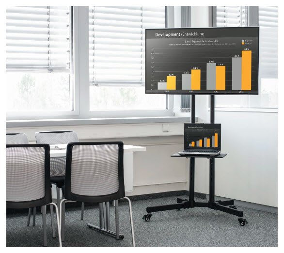 Soporte Suelo Trolley Hama Vesa Hasta 75" 600 X 400 Max 40kg