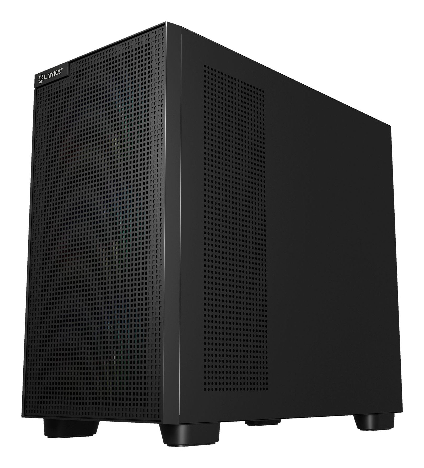 Caja Microatx Unyka Revelat Mesh Edge Gpu 450mm 1x3.5 1x2.5 Color Negro