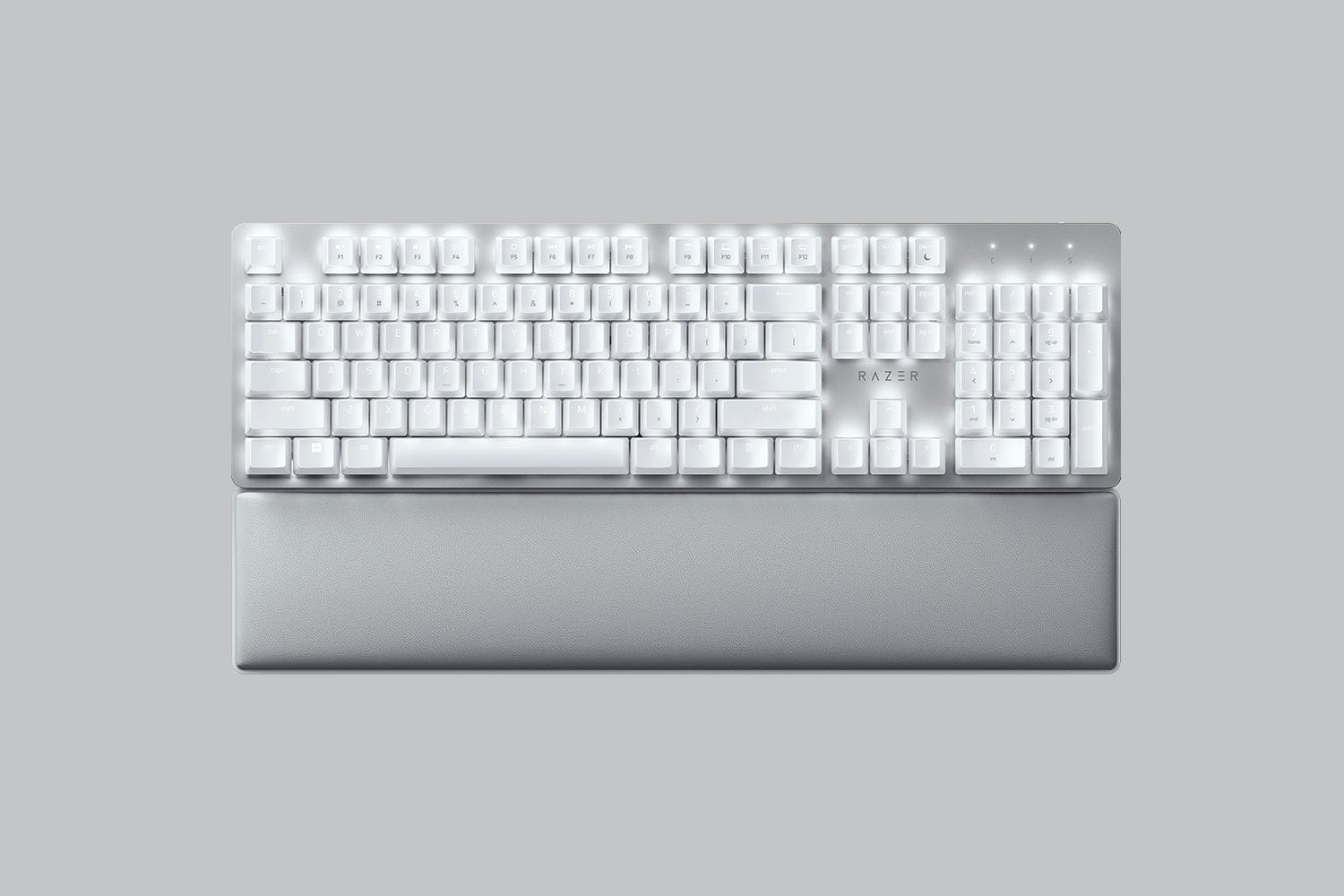 Razer Pro Type Ultra, Teclado Blanco/Gris, Aleman, Razer Yellow Rz03-04110300-R3g1