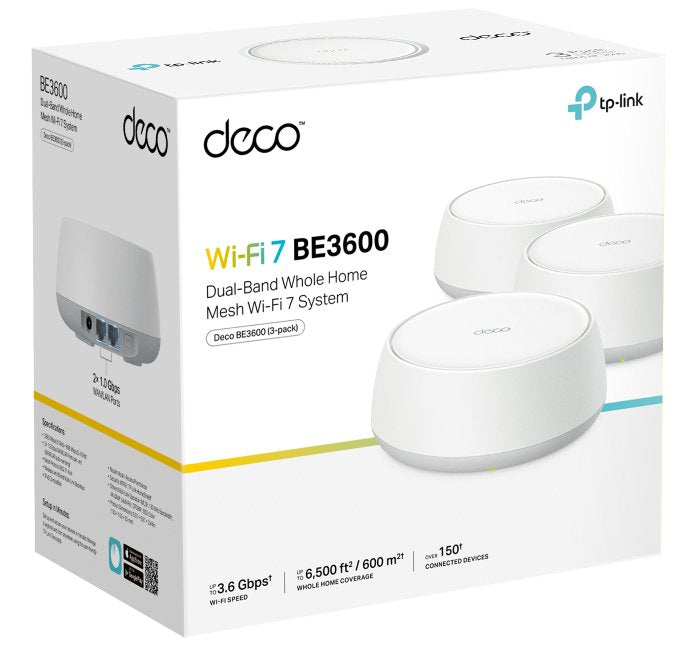 Tp Link Deco Be3600(3-P.)Be3600 Whole Home Mesh Wi-Fi 7 System