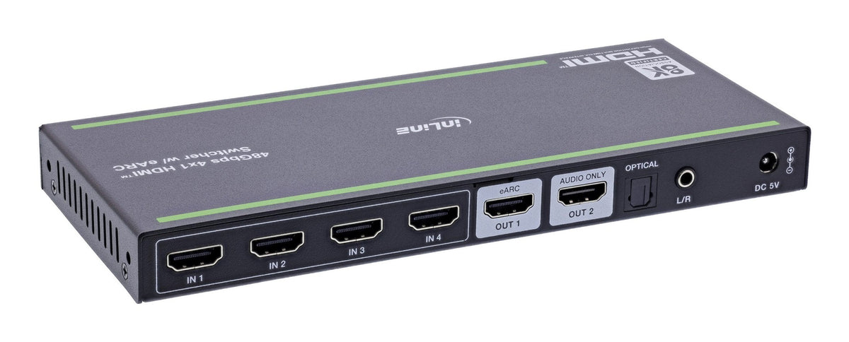 Inline Video Switch, 4x1 , Hdmi 8k/60hz, 48gb/S, Audio Extraction
