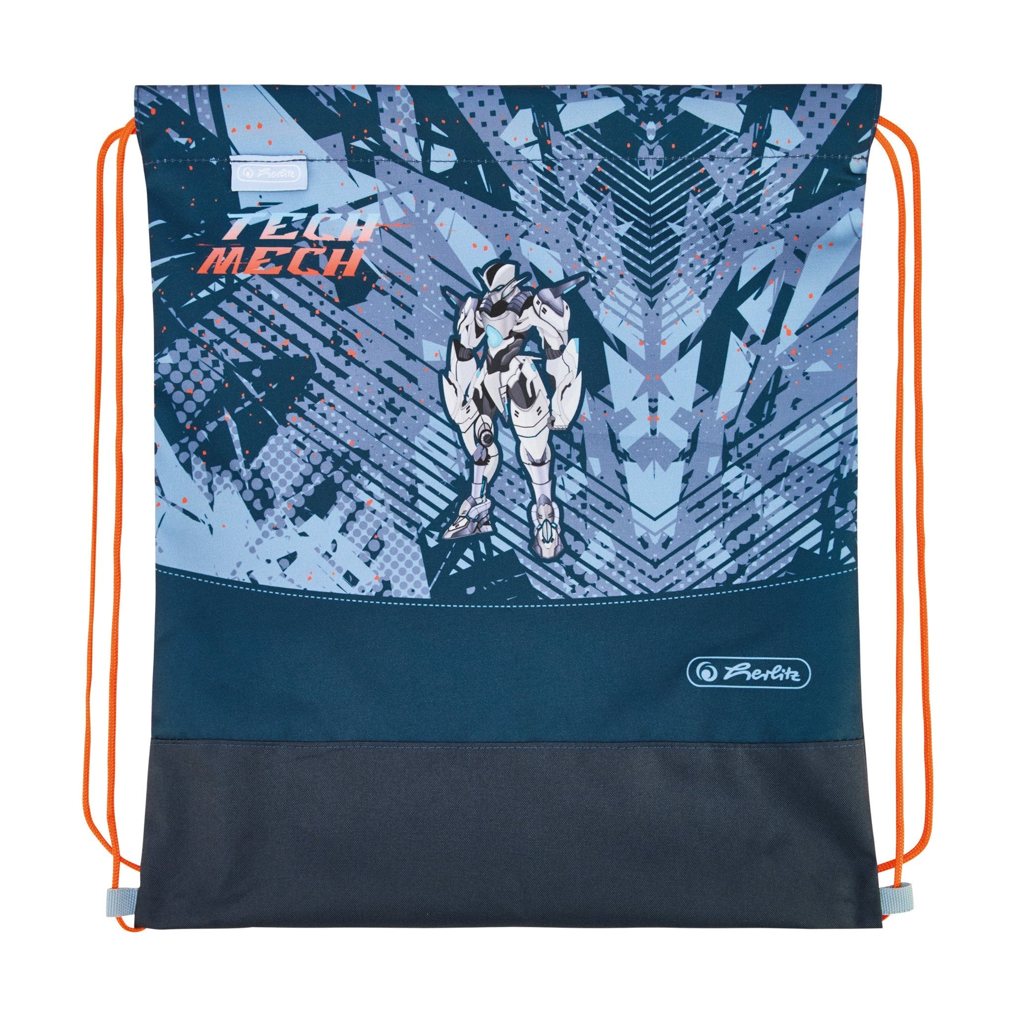 EAN 4008110396767 - Herlitz UltraLight Plus TechMech juego de mochila escolar Niño Poliéster Azul, Naranja imagen 16