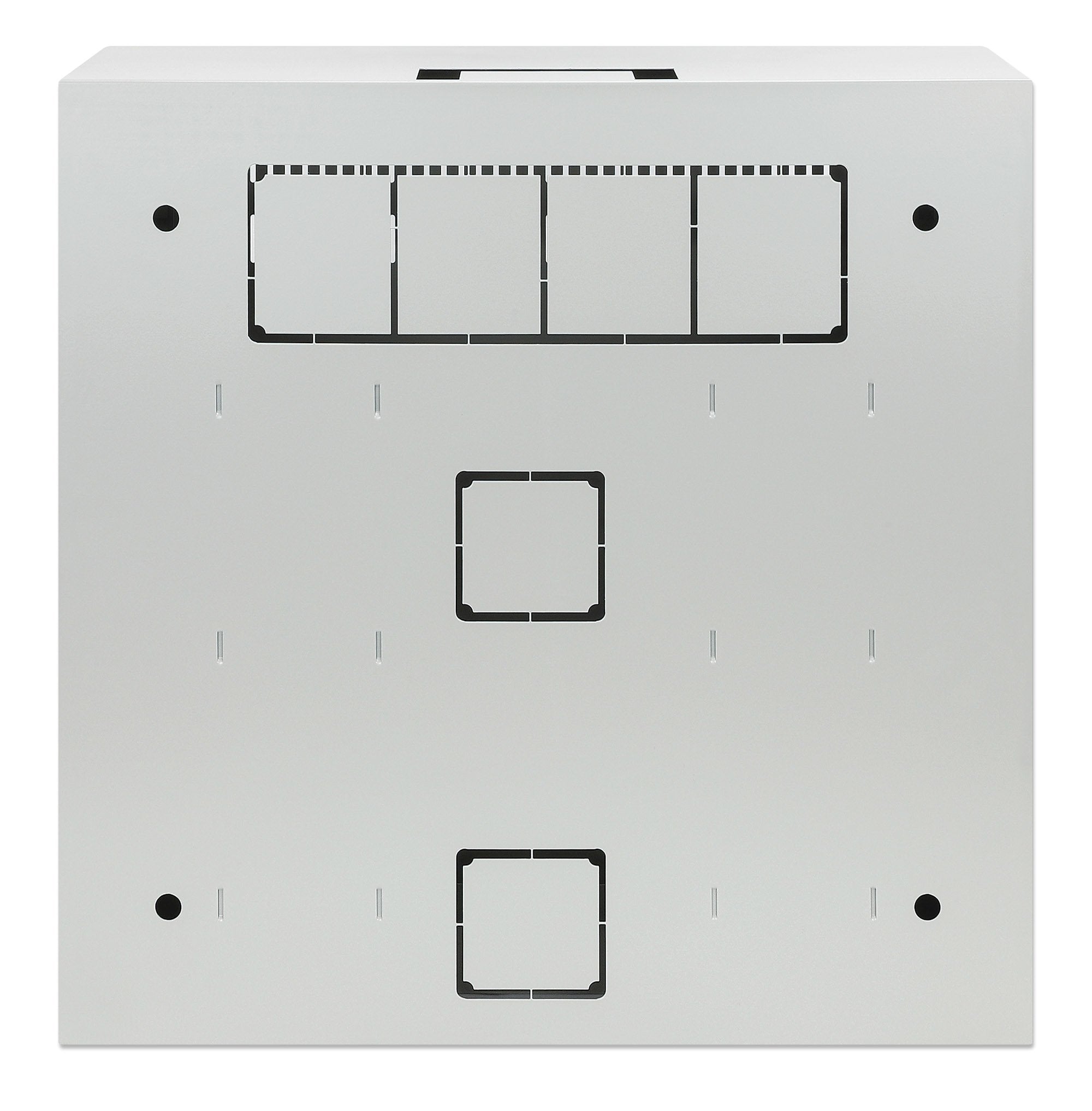 Intellinet 713641 Armario De Pared De Bajo Perfil De 19" Con Postes Horizontales 4u Y Verticales 2u Gris