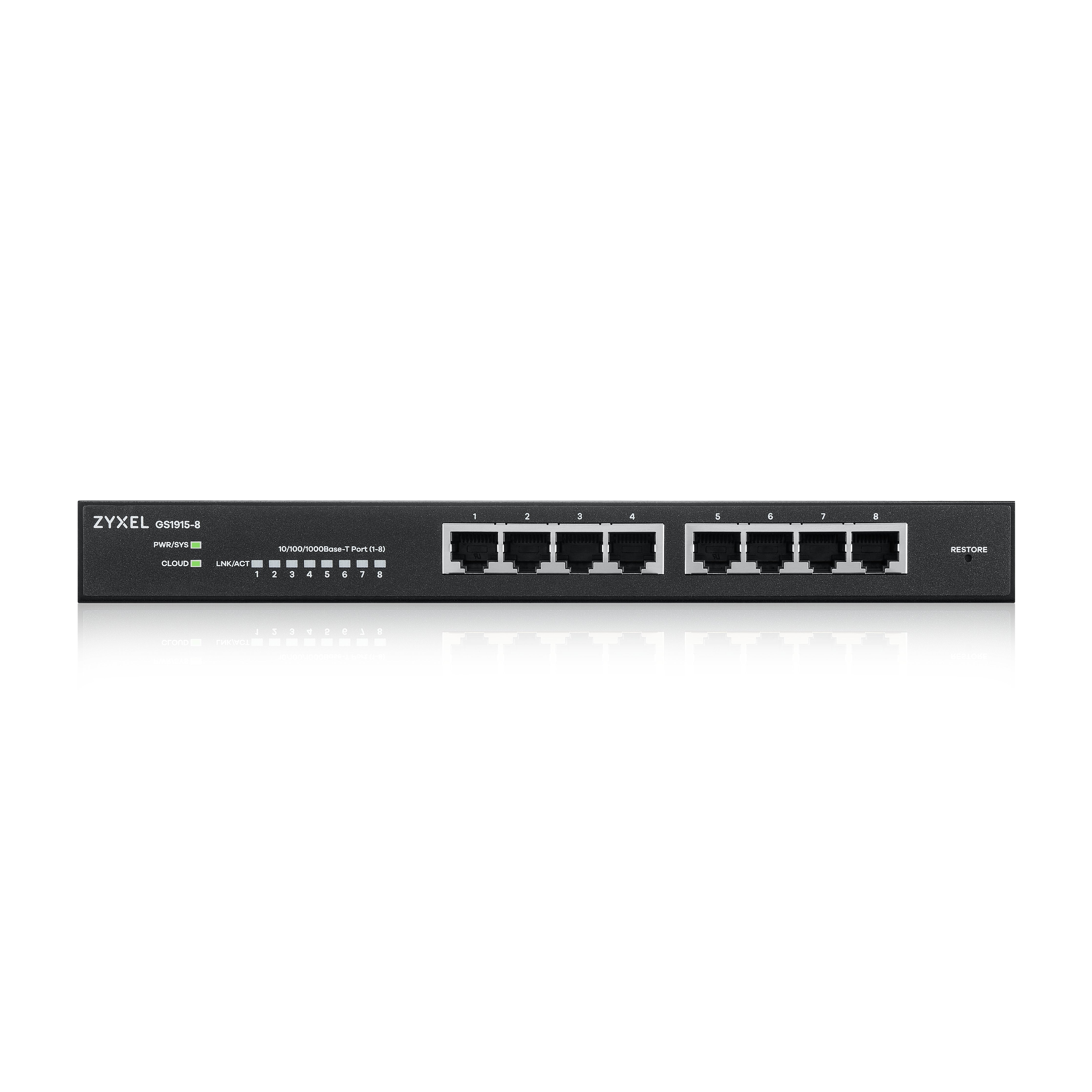 EAN 4718937621897 - Zyxel GS1915-8 Gestionado L2 Gigabit Ethernet (10/100/1000) Negro imagen 2
