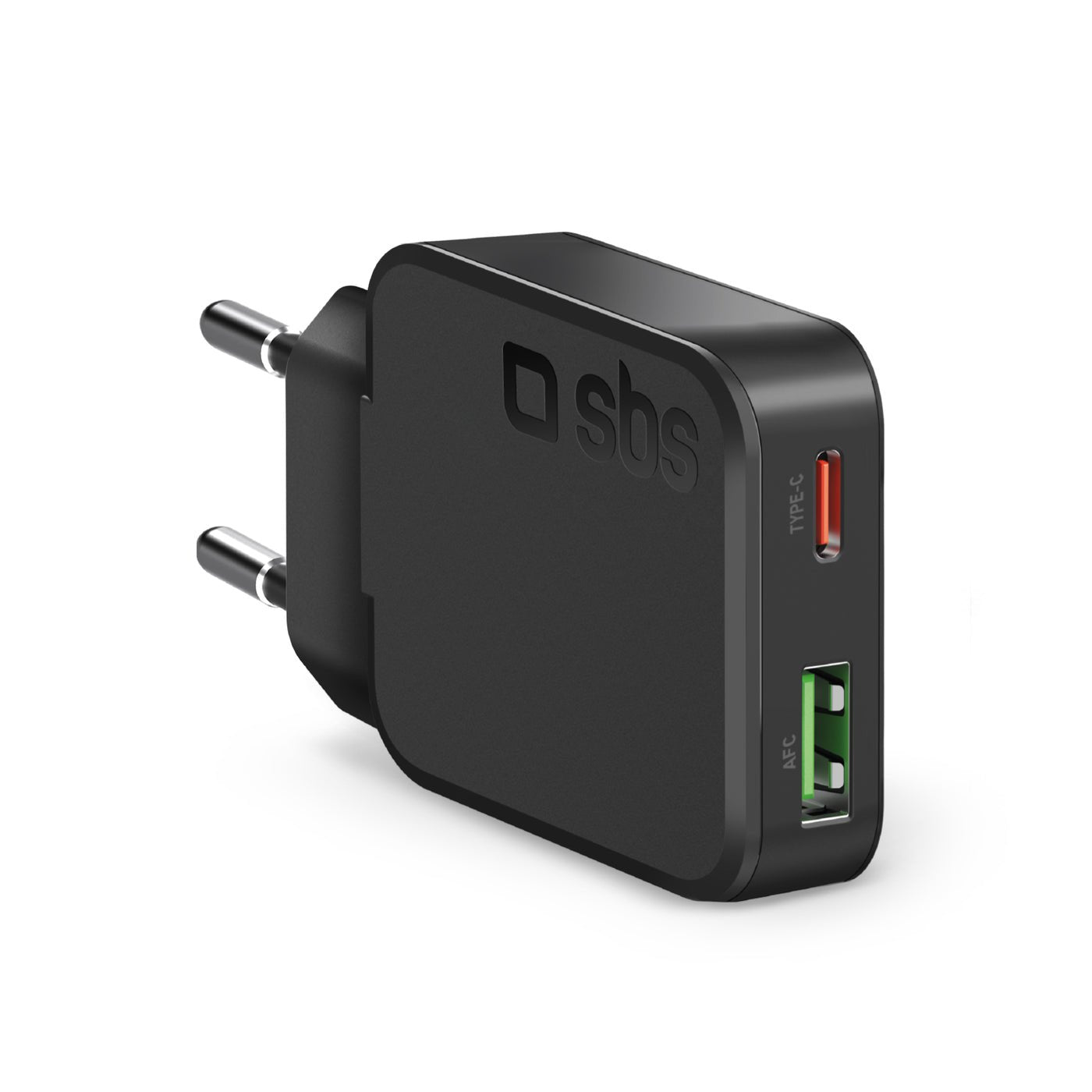 Sbs Pd Reiselader Ultraslim 45w Usb/Usb-C Gan Schwarz