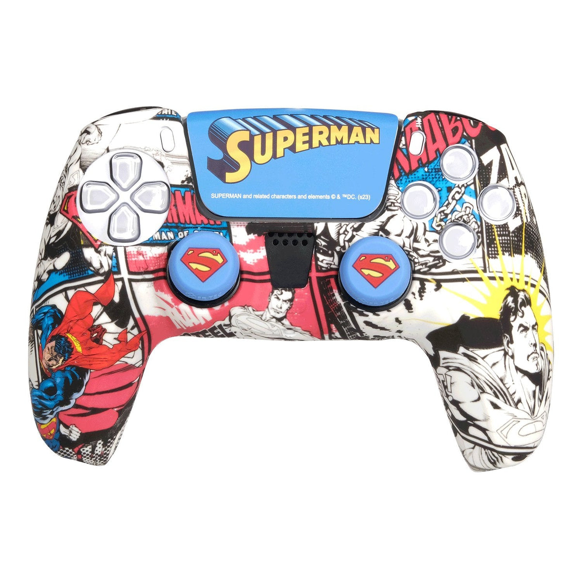 Fr-Tec Ps5 Custom Kit Superman, Silicone Skin + Grips + Touchpad Sticker