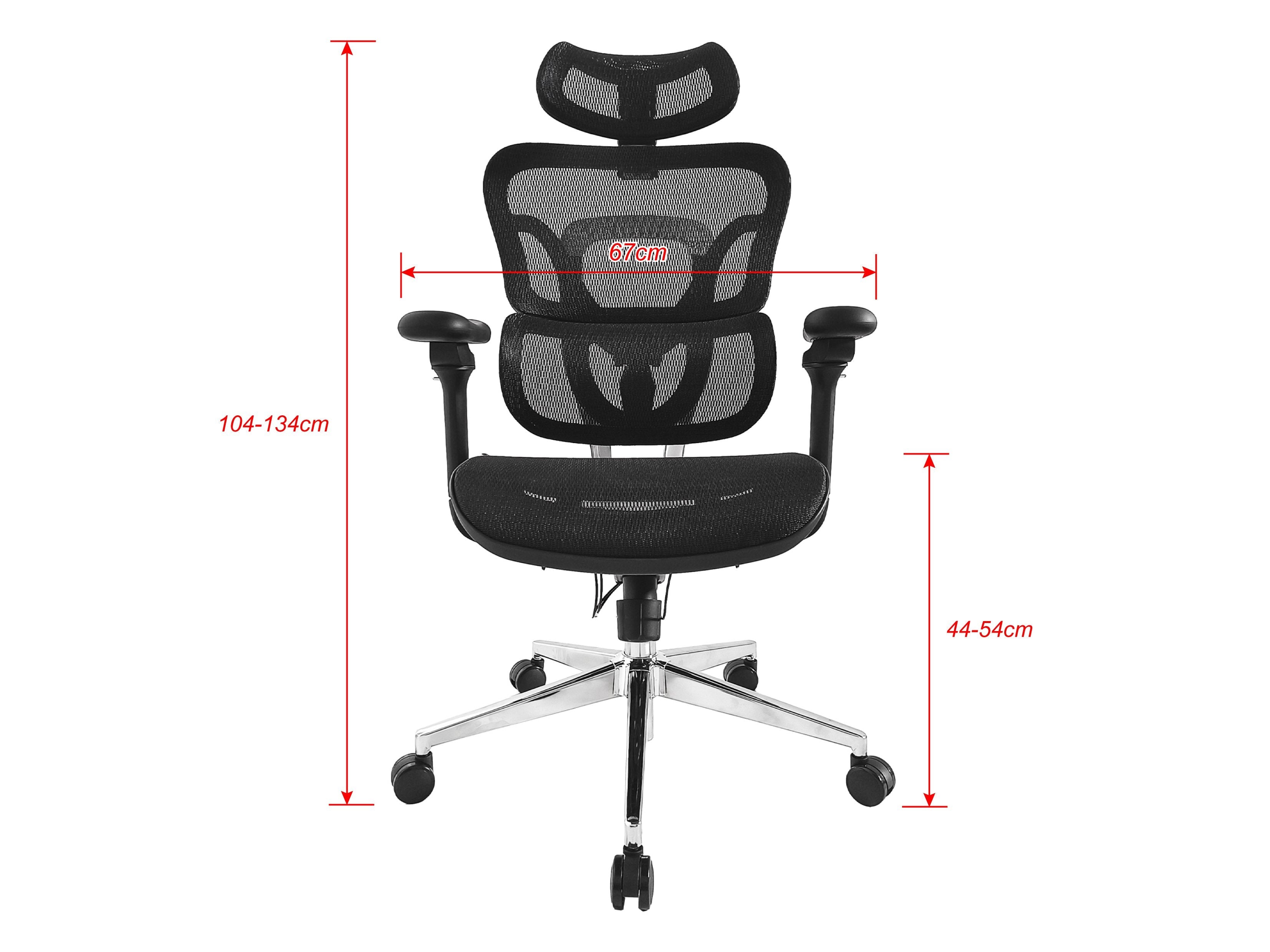 Silla De Oficina Ergonomica Equip 651051 Premium Color Negro Tapiceria Malla 5 Posiciones