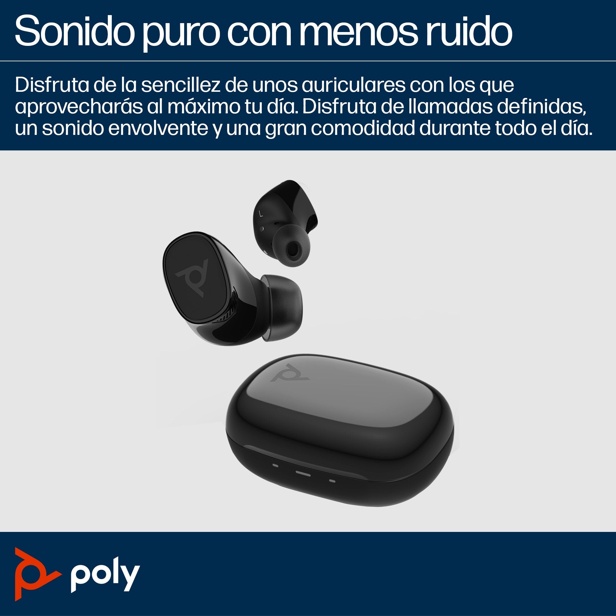 EAN 198122945344 - HP Poly Voyager Free 20 Gray Earbuds +Basic Charge Case Customer Special 1 Inalámbrico Dentro de oído Llam imagen 3