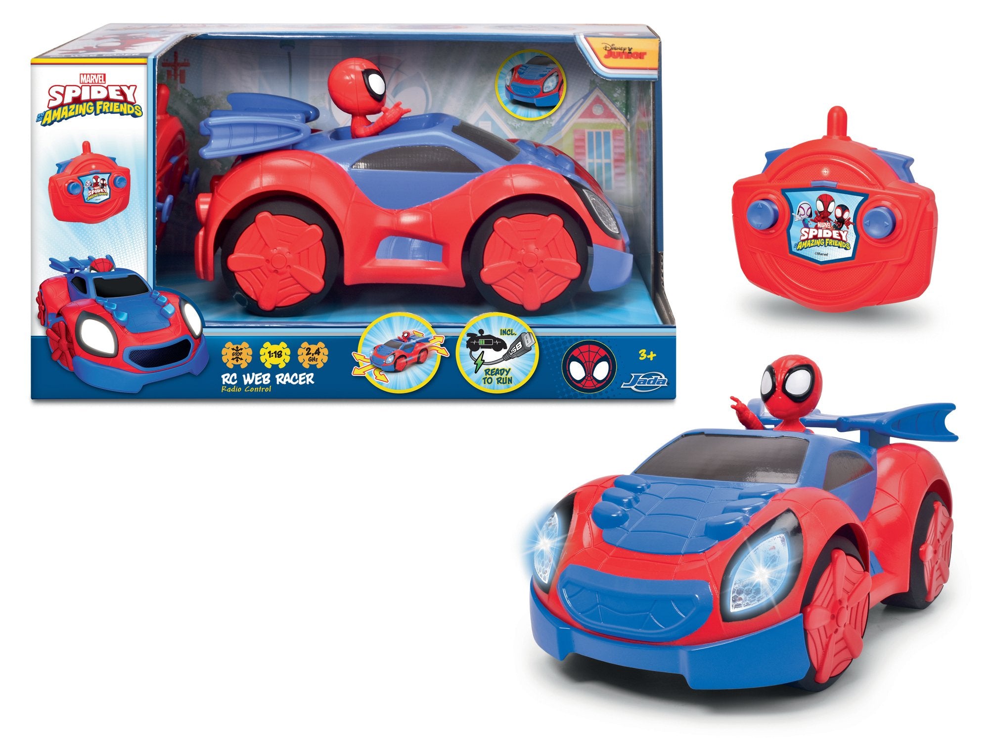 EAN 4006333082856 - Jada Toys Jada RC Spidey Web Racer, 1:18 modelo controlado por radio Camión oruga Motor eléctrico imagen 1