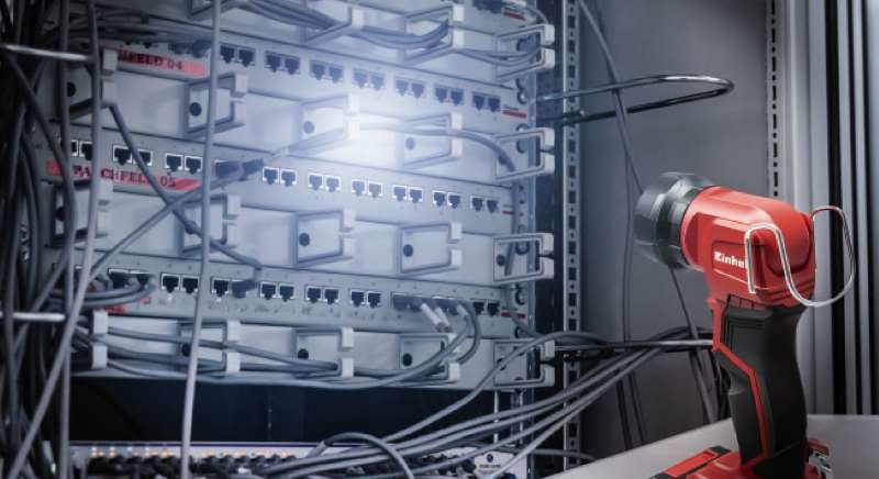 Lámpara De Batería Einhell Te-Cl 18 Li H-Solo, 18 Voltios, Foco De Construcción (Rojo/Negro, Sin Batería Ni Cargador) 4514130