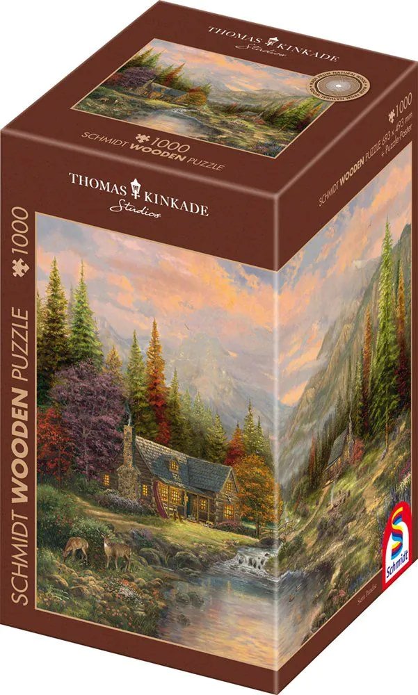 Schmidt Games Rompecabezas De Madera Thomas Kinkade Studios: Escenario De Montaña Con Bach 59799