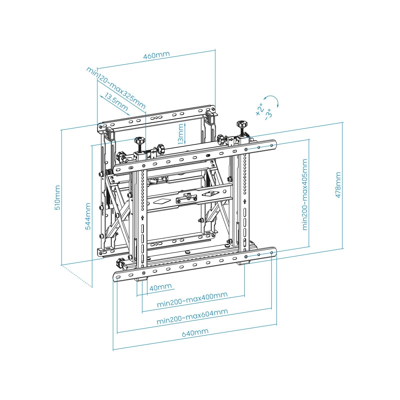 Soporte Video Wall Pared Pantallas 45-70"