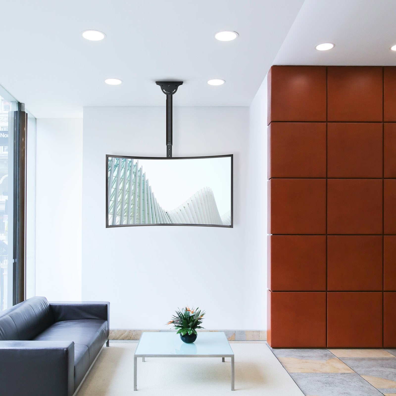 Tooq Soporte De Techo Giratorio Para Tv De 32"-55" - Peso Max 50kg - Vesa 400x400mm